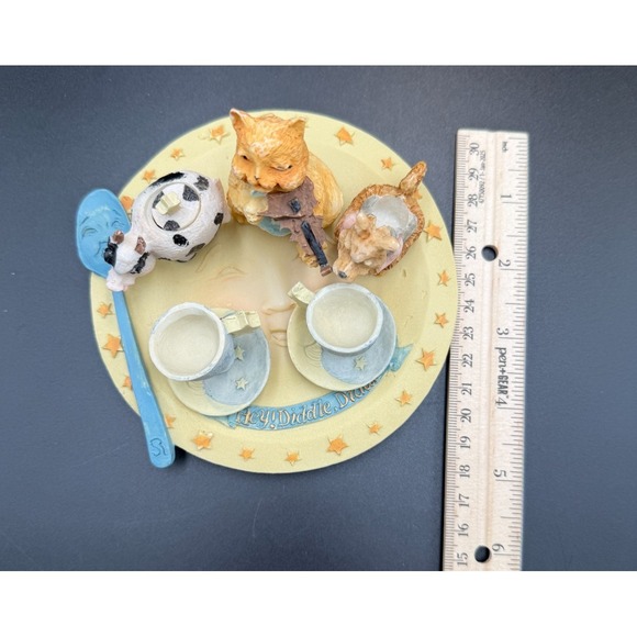 Vtg 1995 Mini Miniature Popular Imports Hey Diddle Diddle Tea Set 10-piece - Picture 3 of 6